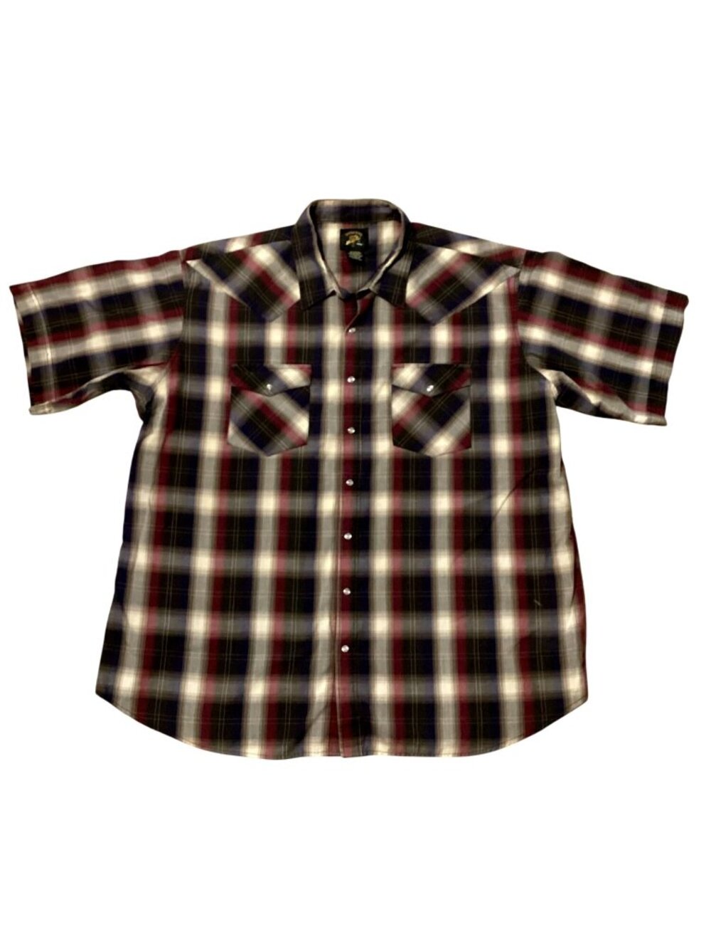 Saddle King Men's 3XLR Short Sleeve Red/Blue/Black Pearl Snaps Pre-Owned Nice